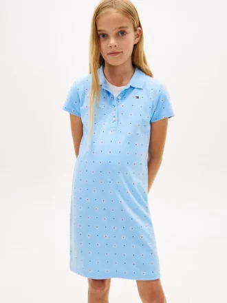 Polo-klänning med blommönster för barn