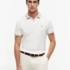 Polo med jacquardkrage i normal passform Polo med jacquardkrage i normal passform