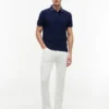 Polo med jacquardkrage i normal passform Polo med jacquardkrage i normal passform
