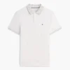Polo med jacquardkrage i normal passform Polo med jacquardkrage i normal passform