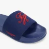 Pooltofflor i canvas med monogram Pooltofflor i canvas med monogram