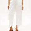 Pull-On Wide-Leg Ankle Byxor Pull-On Wide-Leg Ankle Byxor