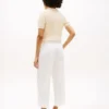 Pull-On Wide-Leg Ankle Byxor Pull-On Wide-Leg Ankle Byxor