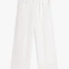 Pull-On Wide-Leg Ankle Byxor Pull-On Wide-Leg Ankle Byxor
