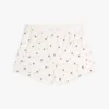 Pyjamashorts i blandmaterial med blommönster Pyjamashorts i blandmaterial med blommönster