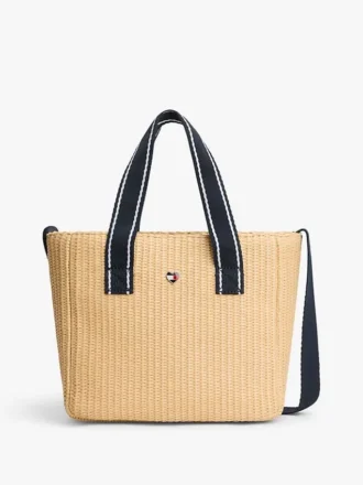 Raffia-axelväska för barn