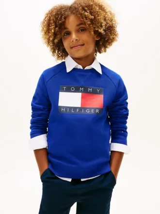 Raglan-tröja med Tommy Flag-logotyp för barn
