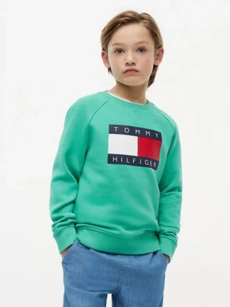 Raglan-tröja med Tommy Flag-logotyp för barn