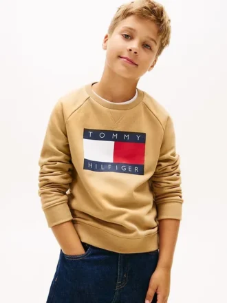 Raglan-tröja med Tommy Flag-logotyp för barn