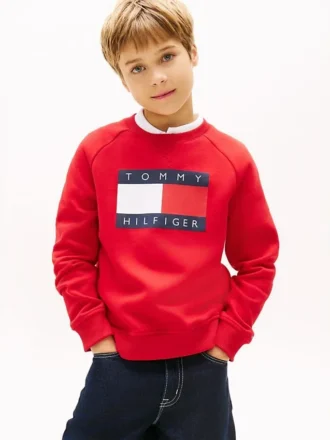 Raglan-tröja med Tommy Flag-logotyp för barn