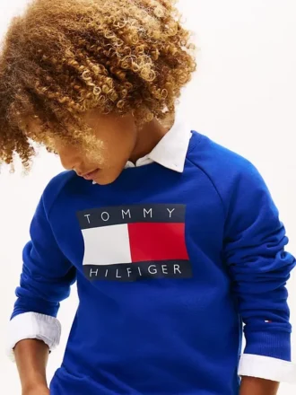 Raglan-tröja med Tommy Flag-logotyp för barn