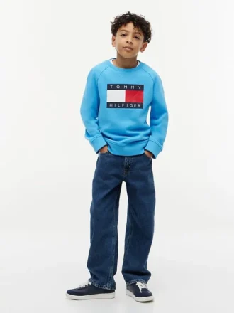 Raglan-tröja med Tommy Flag-logotyp för barn