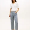 Railroad Stripe High-Rise Wide Leg Jeans Railroad Stripe High-Rise Wide Leg Jeans