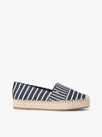 Randig espadrill med platåsula