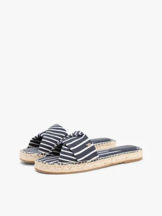 Randig espadrillesandal i canvas