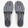 Randig espadrillesandal i canvas Randig espadrillesandal i canvas