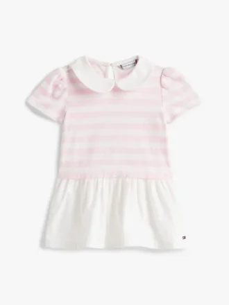 Randig klänning i blandmaterial för Baby