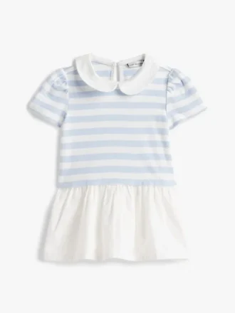 Randig klänning i blandmaterial för Baby