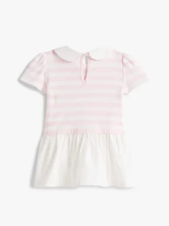 Randig klänning i blandmaterial för Baby