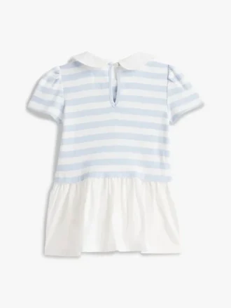 Randig klänning i blandmaterial för Baby