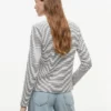 Randig Pointelle-kofta-T-shirt Randig Pointelle-kofta-T-shirt