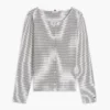 Randig Pointelle-kofta-T-shirt Randig Pointelle-kofta-T-shirt