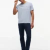 Randig T-shirt i linneblandning med ficka Randig T-shirt i linneblandning med ficka