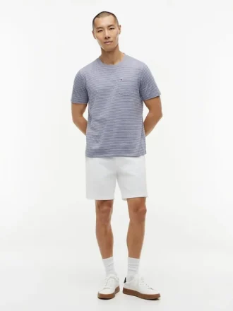 Randig T-shirt med ficka