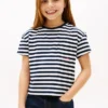 Randig T-shirt med ficka för barn Randig T-shirt med ficka för barn
