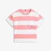 Randig T-shirt med ficka för barn Randig T-shirt med ficka för barn