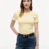 Randig T-shirt med rund hals