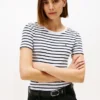 Randig T-shirt med rund hals