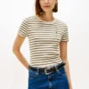 Randig T-shirt med rund hals