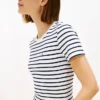 Randig T-shirt med rund hals