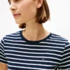 Randig T-shirt med rund hals