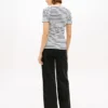 Randig T-shirt med rund hals