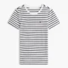 Randig T-shirt med rund hals