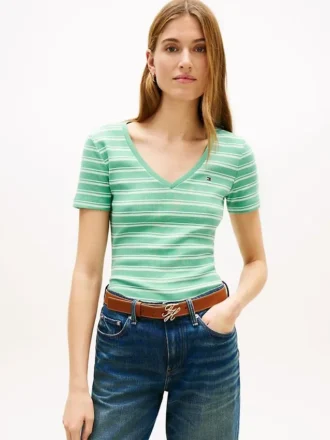 Randig V-ringad Favorite T-shirt