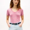 Randig V-ringad Favorite T-shirt Randig V-ringad Favorite T-shirt