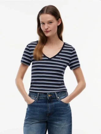 Randig V-ringad Favorite T-shirt
