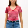 Randig V-ringad Favorite T-shirt Randig V-ringad Favorite T-shirt