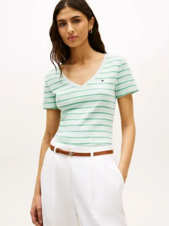 Randig V-ringad Favorite T-shirt