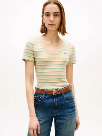 Randig V-ringad Favorite T-shirt