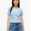Randig V-ringad Favorite T-shirt Randig V-ringad Favorite T-shirt
