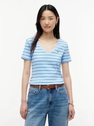 Randig V-ringad Favorite T-shirt