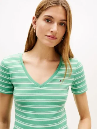 Randig V-ringad Favorite T-shirt