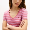 Randig V-ringad Favorite T-shirt Randig V-ringad Favorite T-shirt