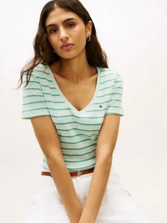 Randig V-ringad Favorite T-shirt
