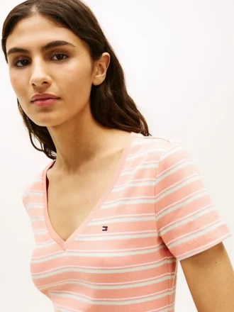 Randig V-ringad Favorite T-shirt