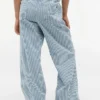 Randiga pull-on-Jeans med vida ben för barn